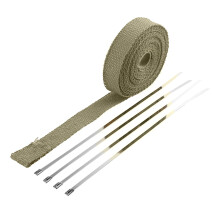 5M Car Motorcycle Exhaust Wrap Pipe Header Heat Insulation Roll Wrap Tape Titanium