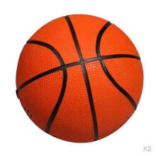 2er-Pack Mini-Gummibasketball Größe 5 Sporttrainingsspielzeug Geschenk für Kinder Jungen