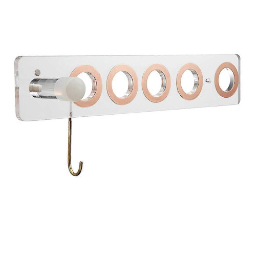 Étagère murale pour sèche-cheveux, étanche et transparente, supporte 30 kg.