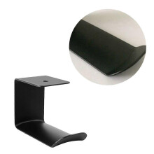U-Shaped Metal Headphone Mount Storage Rack for Home Office Black