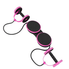 Maghjulsrulle Multifunktionell Bodybuilding Magträningsdragrep Rosa