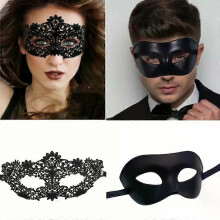 Sexy Black Half Face Masks Men Women Couple Venetian Masquerade Halloween Carnival Party