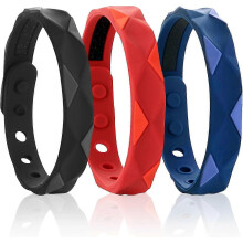 3Pcs Far Infrared Negative Ions Silicone Sport Bracelets Adjustable Anti-Static