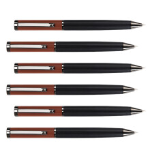 6 Pcs Signature Pen 1.0mm Metal Ballpoint Pen Writing Pen for Student Teacher Red