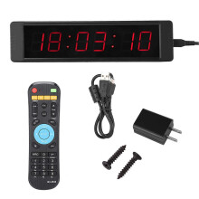 LED-veggklokke med nøyaktig timer og stoppeklokke for trening