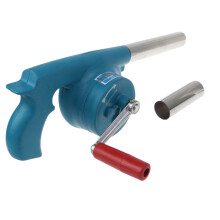 BBQ Fan Air Blower For Barbecue Fire Starter Hand Crank Tool for Picnic Camping Blue