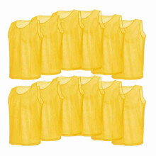 12 Pack Mesh Training Vests Football Breathable Lightweight Durable Adult Practice Game