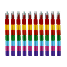 10PCS Stacking Crayons Pen for Kid Adult, 10 Color Mini Colorful Crayon Pencils