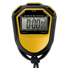 Vanntett håndholdt stoppeklokke digital LCD-timer kronograf med stropp for svømming