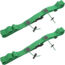 2pcs Green Running Belt with Loops Reusable Race Bib Strap for Jogging Cycling