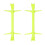 Plastic Speed Hurdles Adjustable Height 3 Sizes Yellow 2Pcs 1