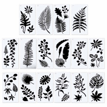 16X DIY Decorative Stencil Tropical Leaves Template Washable for Handmade Lover