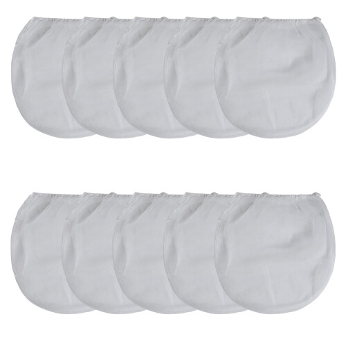 Pack of 10 Mesh Strainers with Elastic Top Opening for Smooth Paint Application 28x32cm