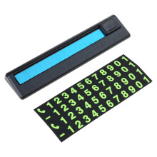 Car Mobile Phone Number Plate Car Parking Number Temporary Stop Sign Decoration Black