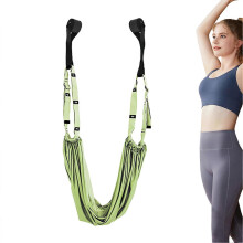 Hamac de yoga aérien avec sangle d'étirement des jambes pour une flexibilité corporelle complète (vert)