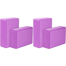 4 Pack Purple Yoga Blocks 23x15x7.6cm High Density EVA Foam Eco Friendly Lightweight