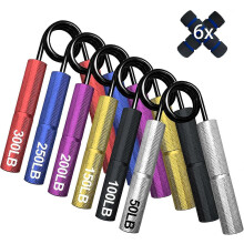 Grip Strength Trainer Set 50-300LB Hånd Underarm Styrker 6-pakning Treningsutstyr