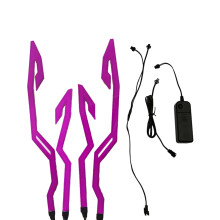 Helmet Luminous Sticker Cold Light Mods Kit Motorbike Helmet Light Riding Signal Purple