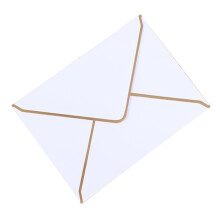 Retro Solid Color Envelopes Antique Invitation Envelope 7.3x5.3Inch White