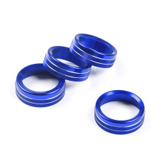 4x Air Conditioner Switch Knob Ring Cover Trim For Tacoma 16-21 Aluminum Alloy Blue