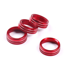 Interior Knob Ring Covers Trim Kit For Tacoma 16-21 Aluminum Alloy Trim Cover Red