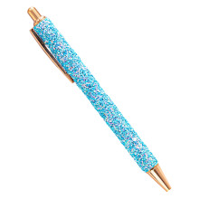 Sparkly Sequins Pen for Women Sequins Journaling Pen Metal Retractable Pen Blue