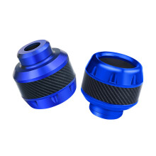 Motorbike Front Fork Screw Cap Fall Protector Wheel Frame Slider Anti Crash Drop Blue