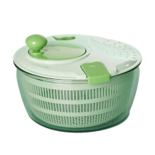Centrifugadora de ensaladas de 4 litros, lavadora y secadora manual de verduras con cesta de lavado y escurridor para en