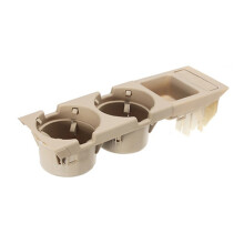 Car Cup Holder Center Console Drink Cup Coin Storage Holder Front Seat Organizer beige