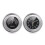 Universal Thermometer Clock Motorcycles Waterproof Handlebar Mount Watch Temp Black faced 1