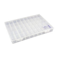 Portable Color Pigments Container Clear Plastic Organizer Box,Craft 48 transparent paint