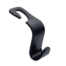 Car Seat Headrest Hook Plastic Hanger Storage Organizer Universal for Purse pure black