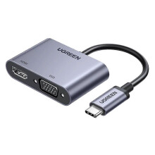 UGREEN 50505 4-in-1-keskitin USB-C - 4K / 30Hz HD VGA USB 3.0 PD 100W pikalataussovitin