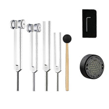 Healing Tuning Forks 128Hz 136.1Hz 256Hz 384Hz Hockey Puck Activator Chakra Sound Therapy