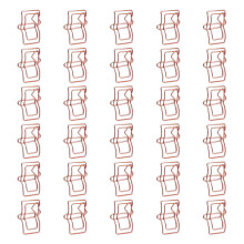 30Pcs Book Shape Paper Clip Small Paperclips Metal Paper Clamp Book Marker Clips Rose Gold