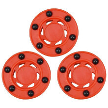 Roller Hockey Puck 3-Pack for Inline Street Hockey Indoor Outdoor Durable Rubber