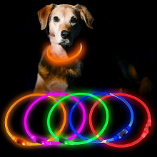 Collier/bracelet LED rechargeable USB phosphorescent, lumière de sécurité ultra-lumineuse