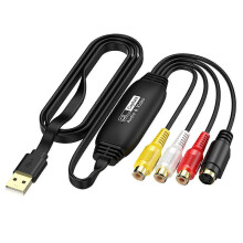 USB-videonkaappauskortin sovitin 1080P VHS-videonauhuri TV:stä digitaaliseen muunnin RCA-USB-liitäntäkaapeliin Windowsil