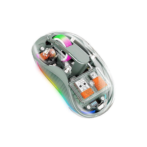 COTECI OF-005 Crystal Mouse III Διαφανές Ασύρματο Ποντίκι 2.4G Συμβατό με Bluetooth Διπλ
