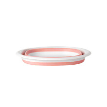Collapsible Laundry Basket for Infant Folding Wash Basin Camping Washing Bucket Pink S