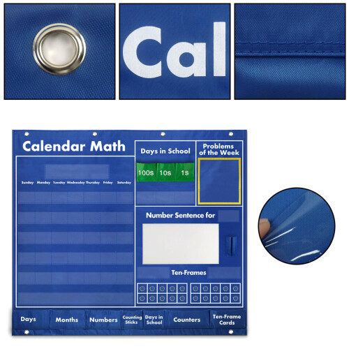 Classroom Calendar Pocket Chart Math Pocket Chart, Classroom Teaching Aids