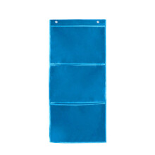 Pocket Chart Wall Hanging Storage Bag Kindergarten Haning Wall File Organizer Blue 3 grids