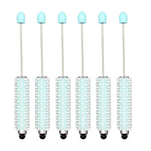 2-in-1 Stylus Pen Beadable Stylus Ballpoint Pen for Student Adult Professional Candy blue