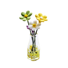 Cute Vintage Glass Flowerpot Vase Handcraft Doll House Miniature Decoration