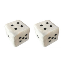 Little Dice Plush Car Pendant Hanging Interior Accessories Car Goods 4 for cm White