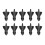 10Pcs Carbon Rear Window Roof Spoiler CB 1