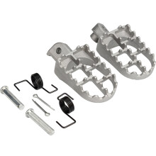 2Pcs Wide Motorcycle Footrest Foot Pegs for 50 70 90 110 125cc Taotao Silver