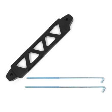 Aluminum Alloy Car Battery Tie Down Mount Bracket Brace Bar Universal 220mm Black