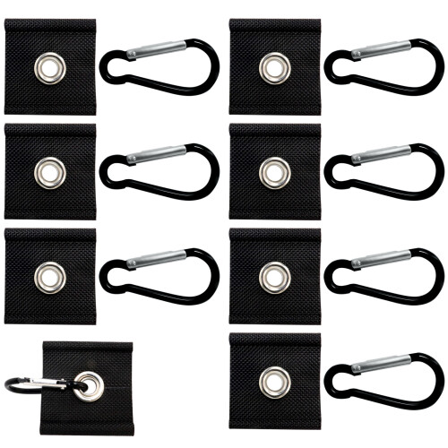 Nylon Pack Awning Tent Hangers for Trailers Double Weave for Additional Strength Black