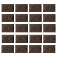 Pack of 20 Kraft Envelopes Solid Color Envelopes Mini Envelope for Wedding Party Coffee